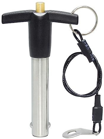 AUZHU- PLT - Metrico- Perni autobloccanti a sfere acciaio inox Perni di bloccaggio di sicurezza Perni a sgancio rapido Perni a molla, Perni di posizionamento, Spillette, Dimensioni: M 8 mm - L 50 mm
