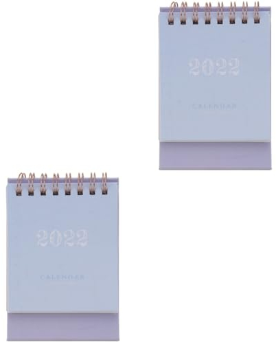 ABOOFAN 2 Stücke 2021 2021-2022 Schreibtisch Kalender Wiederverwendbare Ewige Desktop Kalender Schreibtisch Kalender Memo Büro Schule Decor