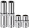 sourcing map 4Pcs 3/8-Inch Drive Deep & Shallow Impact Socket Set 10mm Metric 6 Point Design Cr-V Steel