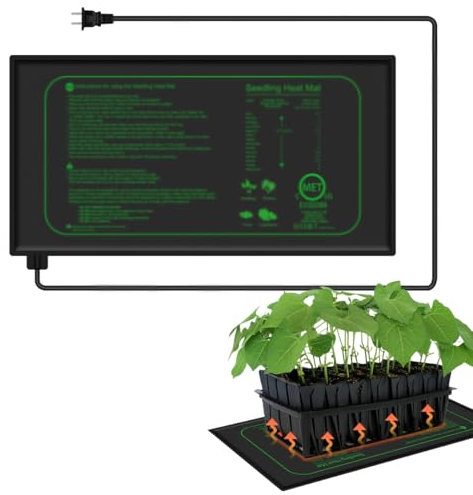 Higoro HI-HEATMAT-021 Seed Heating Mat, Black & Green, 1 Pack