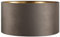 Home Sweet Home Samt-Lampenschirm VELVET, Grau + gold | 50 cm großer trommelförmiger E27-Lampenschirm | Kann mit Kronleuchtern und Stehlampen verwendet werden | Geeignet für Wohn- und Esszimmer