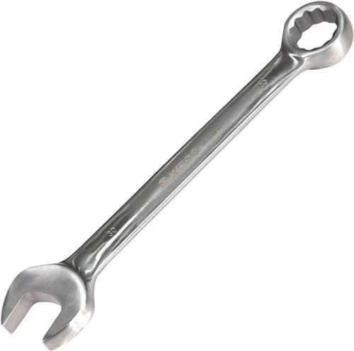 WEDO Stainless Steel Combination Spanner 24mm,12 Point Combination Wrench,Industrial Grade,Metric,Length 265mm,Fully Polished,Anti-Corrosion,for Home Appliance Furniture Bike Car Repairs,DIN Standard