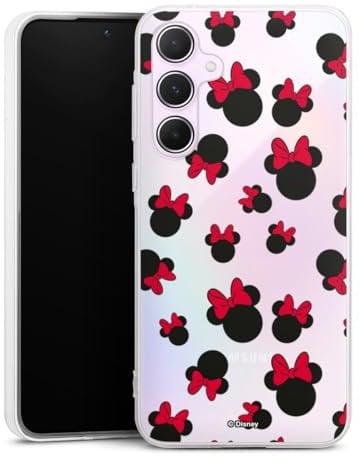 Silikon Hülle kompatibel mit Samsung Galaxy A55 5G Case transparent Handyhülle Maus Disney Mickey & Minnie Mouse