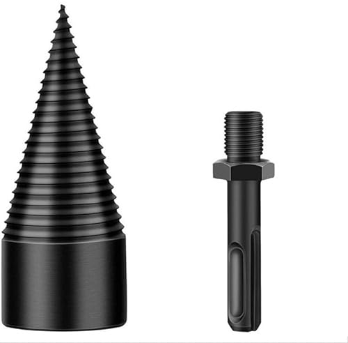 Firewood Chop Wood Drill Bit Splitting Tool Splitting Cone Log Splitters Wood Breaking Machine Wood Breaker Firewood Chopper (Color : Round Shank)