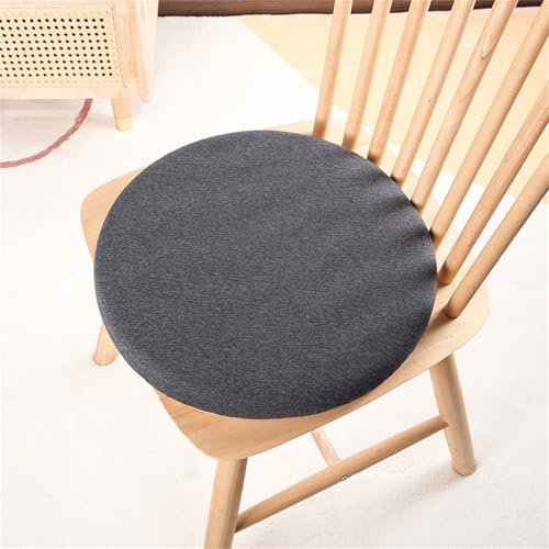 Herfair Sitzkissen Runde Stuhlkissen Memory Foam Sitzkissen Stuhl Sitzpolster Sitz Auflage Bodenkissen Kissen 40cm (Dunkelgrau,35 * 35 * 3.5cm)