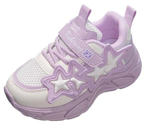 Mädchen-Sportschuhe, modisches Muster, einfach niedlich, Flacher Boden, bequemes Mesh, atmungsaktiv rutschfest, Hakenschlaufe, saisonale Freizeitschuhe Schuhe Jungen 28 Kinder Turnschuhe 35