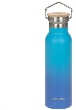 LÄSSIG Kinder Trinkflasche Edelstahl Doppelwandig 460ml Unique Blue | Für Kindergarten und Schule, mit Schrauverschluss, robust, langlebig, auslaufsicher, bruchfest