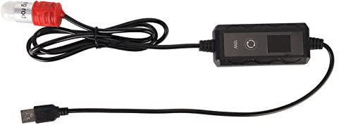 Super-Mini-Aquarium-Heizung, USB-betrieben, 10 W, Verstellbarer Mini-Tauch-Aquarium-Heizstab mit LED-Display-Thermostat (EU-Stecker (100–240 V))