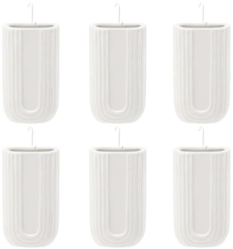 MIKONI 6 x Luftbefeuchter Set Keramik Heizung Heizkörper Wasser Verdunster Hänge Verdampfer, Wasserverdunster für die Heizung, Wasserverdunster 350ml M6