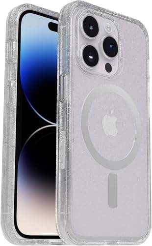 OtterBox Symmetry Series Series+ Antimicrobial Case with MagSafe for iPhone 14 Pro (ONLY) - Non-Retail Packaging - Stardust Clear/Glitter