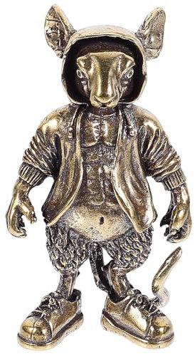 Alipis 1 Stück Anubis Ornament Eingangsdekor Bonbonglas Ornamente Landmaus Statue Dekorative Schale Goldene Uhr Statuen Für Heimdekor Schwarzes Maushemd Krähe
