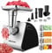 COOCHEER Picadora de carne eléctrica, multifunción picadora 5 en 1 con 3 discos perforados, 4 cuchillas, accesorios para salchichas y kibbe para cocina doméstica y carne
