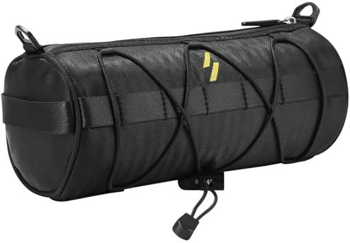 Zhufas Sac de Guidon Vélo, Imperméable Sac Avant à Bandoulière, Sacoche Cadre Velo,Accessoires de Cyclisme(Noir)