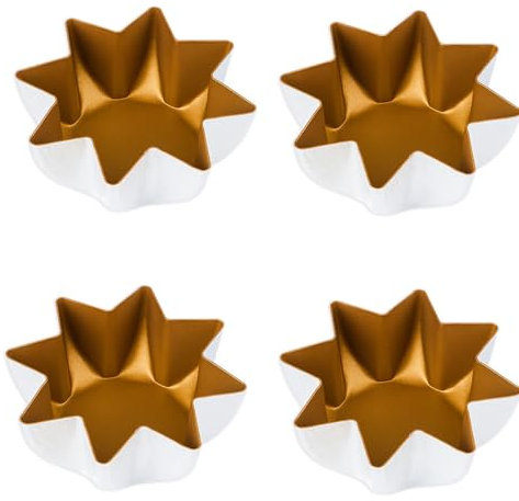 divuukyi Set di 4 stampi per tortine e muffin, in alluminio, facili da pulire