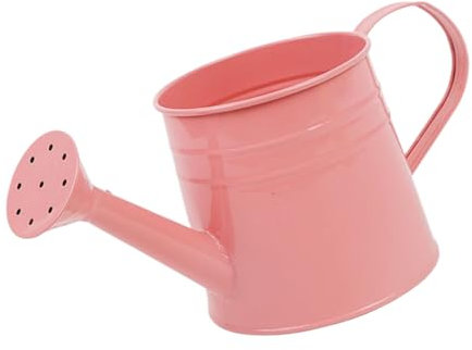 Annaffiatoio in metallo, per piante in interni ed esterni, annaffiatoio zincato, 1 litro per la decorazione della casa e il giardinaggio (rosa)