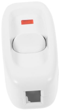 Operitacx Interruttore a Pinch a Mano Vecchio Stile Comodino Sostituzione Annata Retrò Accessori Per Lampade a Manopola Interruttore Della Luce Manopola Del Portalampada Plastica Bianca