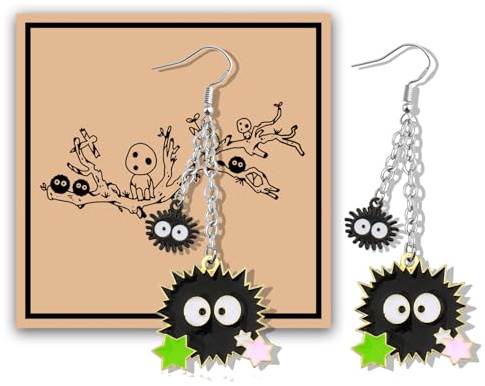 KUIYAI SootearringUK Cartoon-Figuren-Ohrring, niedlicher Anime-Ohrring für Fan, Anime-Liebhaber