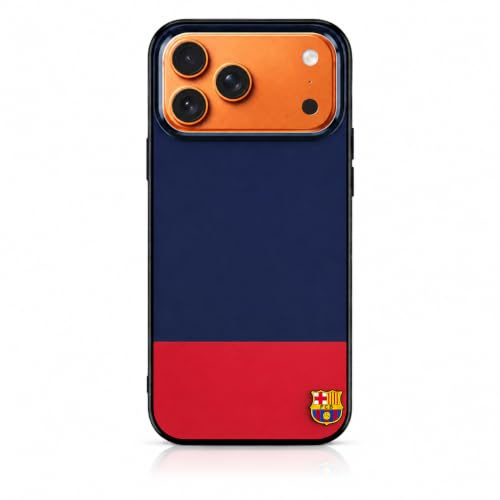 OCPC iPhone 17 Pro Max Hülle – FC Barcelona Offiziell Lizenzierte Edition – Premium Leder Case Stoßfest, Wasserabweisend & Kameraschutz – Handyhülle iPhone 17 Pro Max Mehrfarbig