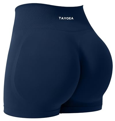 TAYOEA Sport Shorts Damen Scrunch Butt Lifting Gym Kurze Sporthose Push Up Booty Workout Kurze Leggings Seamless Radlerhose Damen für Yoga Fitness