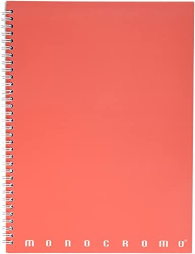 Pigna Cahiers à spirales Maxi Monochrome, intérieur 4M, carreaux de 4 mm, sans trous, avec microperforation, papier 80 g, format A4 22X29,7 cm. 5