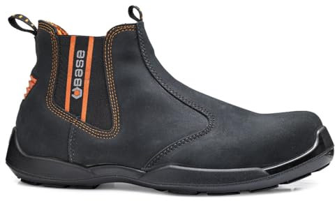 Base Protection Dealer Scarponcino Antinfortunistico, da Uomo, Nero/Arancione, Taglie 43