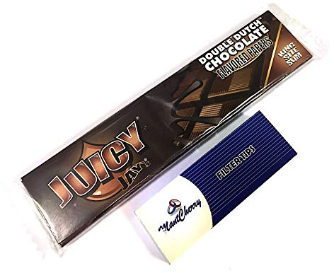 Papel de liar comestible tamaño grande sabor doble chocolate Juicy Jay, 3 paquetes con 32 papelinas cada uno