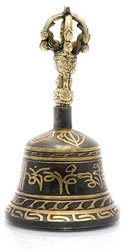 Zap Impex meditazione tibetano mano campana, anticato nero tibetano campana 12,7 cm