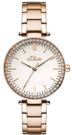 s.Oliver Damen-Armbanduhr Analog Quarz Edelstahl SO-3159-MQ