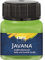 KREUL 90960 - Javana Stoffmalfarbe für helle und dunkle Stoffe, 20 ml Glas blattgrün, brillante Farbe auf Wasserbasis, pastoser Charakter, zum Stempeln und Schablonieren, nach Fixierung waschecht