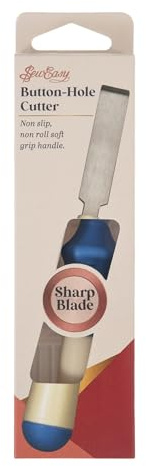 Sew Easy Button Hole Cutter – Non Slip Soft Grip Handle Super Sharp & Fine Blade