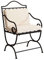 Loberon Stuhl Avanton, Bequeme Polsterauflagen, Mediterranes Flair, Stabil und Elegant, Waschbare Bezüge, Gartenmöbel, Outdoor, Sitzmöbel, Eisen,Baumwolle, schwarz/Creme