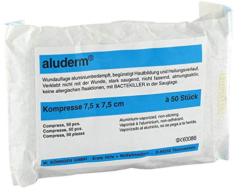 ALUDERM Kompressen 7,5x7,5 cm 50 St