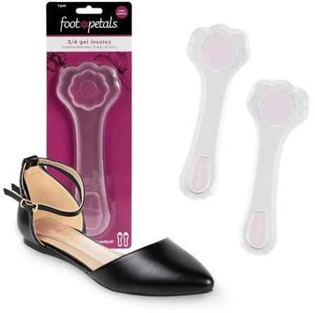 Killer Kushionz Technogel with Soft Spots by Foot Petals - Full Insoles for Shoes - 1 Pair - Pink/Clear
