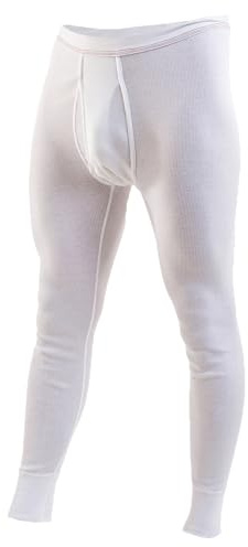 HERMKO 3542 Herren Lange Unterhose Doppelripp mit Eingriff aus 100% Bio-Baumwolle
