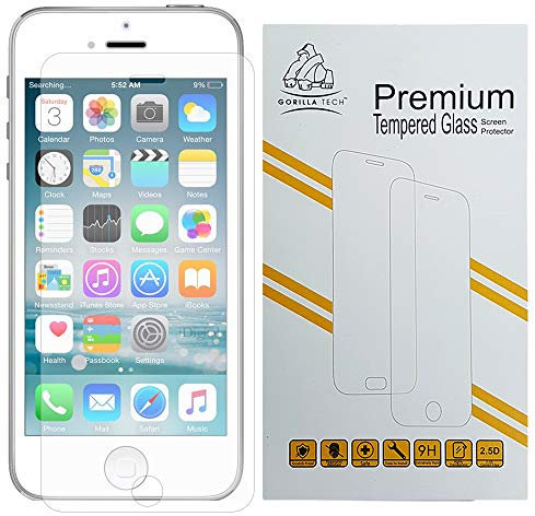 Gorilla Tech Premium Tempered Glass Screen Protector for iPhone SE (2016) iPhone 5S iPhone 5C and iPhone 5