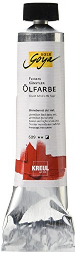 Kreul Solo Goya 31609 Peinture à l'huile d'artiste Fine Rouge cémbre foncé 255 ML Tube de Couleur Moutarde vermalable et crémeuse à séchage Brillant avec Une Excellente luminosité