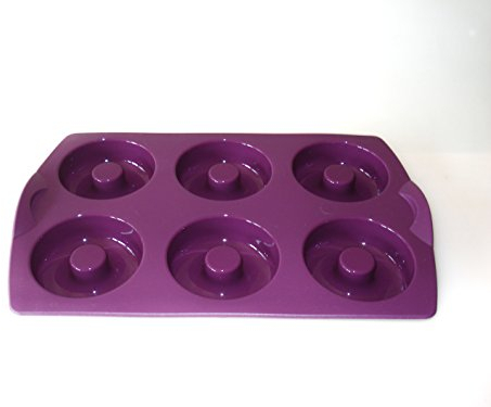 Tupperware Donut Silikon Backform Bagel Küchlein Backen LILA