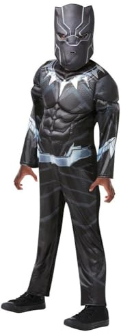 Rubie's Official Marvel Avengers Black Panther Deluxe Childs Costume, Kids Superhero Fancy Dress