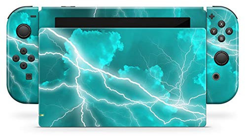 Skins4u Aufkleber Design Schutzfolie Vinyl Skin kompatibel mit Nintendo Switch Konsole & Controller Apocalypse Türkis