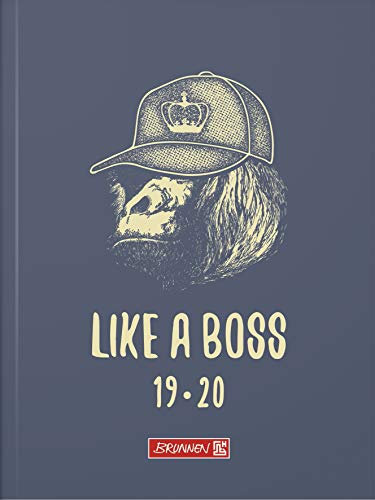 Brunnen 1072961010 „Boss“, Schülerkalender/Wochenkalender 2019/2020, 2 Seiten = 1 Woche, Blattgröße 12 x 16 cm, A6, Broschur-Einband