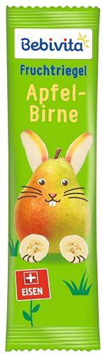 Bebivita Früchte-Riegel BEISS MICH! Apfel-Birne, 20er Pack (20 x 25 g)