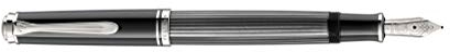 Pelikan 813518 Kolbenfüllhalter Souverän M605 Stresemann, Schwarz-Anthrazit, Feder F, in Faltschachtel