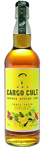 Cargo Cult Banana Rum 70cl, 38% ABV | Natural Flavourings of Ripe Banana, Cinnamon, Nutmeg and Sweet Vanilla | Signature Dry Finish, South Pacific, Small Batch Premium Rum