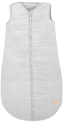 roba Babyschlafsack Lil Planet für Neugeborene - 110 cm - Ganzjahres Schlafsack aus Bio Baumwolle - Musselin GOTS - Grau