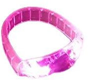 Lot de 3 - Bracelet Lumineux LED Plat Rose