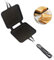 Centeraly Sartén de Doble Cara, Antiadherente Parrilla Plegable Sartén Aleación de Aluminio Bandeja abatible Placa de Barbacoa Molde de sándwich para Pan Tostado Máquina de Desayuno Waffle Pancake