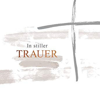 KE - einfühlsame Trauerkarte - Beileidskarte - B6-17,1 x 11,7 cm - Klappkarte mit Umschlag - Motiv: Kreuz