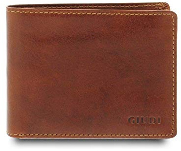 Giudi Herren Geldbörse, Dokumentenfächer, Kartenfächer, echtes Leder, Rindsleder, Made in Italy
