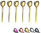 Berglander Cucchiaini Caffè in Oro 6 Pezzi, Cucchiaino da Tè e Dessert in Acciaio Inossidabile al Titanio Placcato Oro Lucido 16 cm, Lavabile in Lavastoviglie