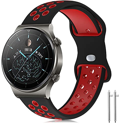 TOPsic Huawei Watch GT2 Armband 46mm GT2e, 22mm Silikon Ersatzarmband für GT 2/Huawei Pro/GT2e/Huawei GT/Huawei 3/3 Pro/Galaxy 46mm/3 45mm/Gear S3